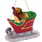 SLD122 Tibetan Spaniel  Sleigh Ride Ornament