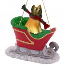 SLD126 Briard Sleigh Ride Ornament