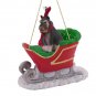 SLD13B Schnauzer, Gray Sleigh Ride Ornament