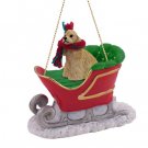 SLD15C Cocker Spaniel, Blonde Sleigh Ride Ornament