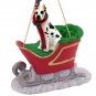 SLD16C Great Dane, Harlequin Sleigh Ride Ornament
