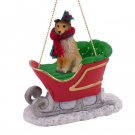 SLD20A Sheltie, Sable Sleigh Ride Ornament