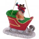 SLD23A Collie, Sable Sleigh Ride Ornament