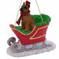 SLD33B Boxer, Tawny Sleigh Ride Ornament