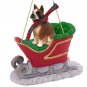 SLD33C Boxer, Brindle Sleigh Ride Ornament