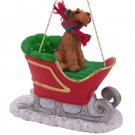 SLD38 Airedale Sleigh Ride Ornament