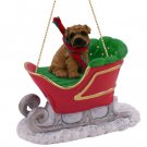SLD40A Shar Pei, Brown Sleigh Ride Ornament