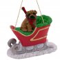SLD40A Shar Pei, Brown Sleigh Ride Ornament