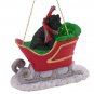 SLD40B Shar Pei, Black Sleigh Ride Ornament