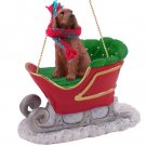 SLD41 Irish Setter Sleigh Ride Ornament