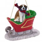 SLD44 Saint Bernard, Smooth Coat Sleigh Ride Ornament
