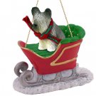 SLD45 Skye Terrier  Sleigh Ride Ornament