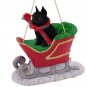 SLD46B Brussels Griffon, Black Sleigh Ride Ornament