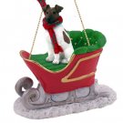 SLD50A Fox Terrier, Brown & White Sleigh Ride Ornament