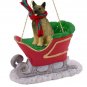 SLD52 Norwegian Elkhound Sleigh Ride Ornament