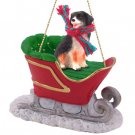 SLD61 Bernese Mountain Dog Sleigh Ride Ornament