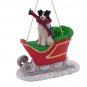 SLD62 Border Collie Sleigh Ride Ornament
