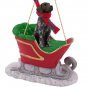 SLD67 German Short Hair Sleigh Ride Ornament