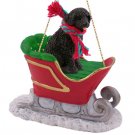 SLD72 Portuguese Water Dog  Sleigh Ride Ornament