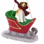 SLD74 Borzoi Sleigh Ride Ornament