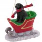 SLD85 Flat Coated Retriever Sleigh Ride Ornament