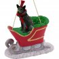 SLD87B Australian Cattle Dog Blue Sleigh Ride Ornament