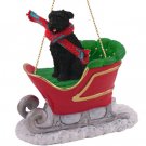 SLD89 Bouvier, Uncropped Sleigh Ride Ornament