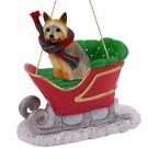 SLD93 Silky Terrier  Sleigh Ride Ornament