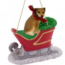 SLD94 Border Terrier Sleigh Ride Ornament