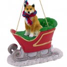 SLD96 Shiba Inu  Sleigh Ride Ornament