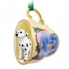 STCD02 Dalmatian Sleigh Ride Holiday Tea Cup Ornament
