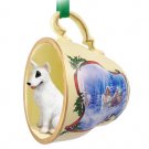 STCD07A Bull Terrier Sleigh Ride Holiday Tea Cup Ornament