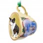 STCD07B Bull Terrier, Brindle Sleigh Ride Holiday Tea Cup Ornament