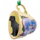 STCD100A Great Dane, Black, Uncropped Sleigh Ride Holiday Tea Cup Ornament