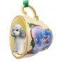 STCD104B Poodle, Gray, Sport cut Sleigh Ride Holiday Tea Cup Ornament