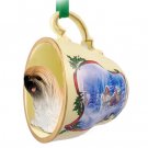 STCD10B Lhasa Apso, Brown Sleigh Ride Holiday Tea Cup Ornament