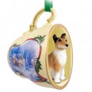 STCD118 Collie, Smooth Hair Sleigh Ride Holiday Tea Cup Ornament