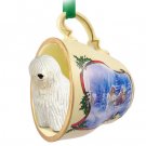 STCD119 Komondor Sleigh Ride Holiday Tea Cup Ornament
