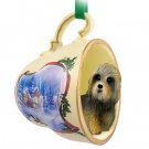 STCD120 Dandie Dinmont Sleigh Ride Holiday Tea Cup Ornament