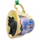 STCD13A Schnauzer, Black Sleigh Ride Holiday Tea Cup Ornament