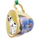 STCD16C Great Dane, Harlequin Sleigh Ride Holiday Tea Cup Ornament