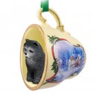 STCD21C Chow, Blue Sleigh Ride Holiday Tea Cup Ornament
