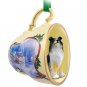 STCD23B Collie, Tricolor Sleigh Ride Holiday Tea Cup Ornament