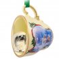 STCD36 Pekingese Sleigh Ride Holiday Tea Cup Ornament
