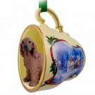 STCD41 Irish Setter Sleigh Ride Holiday Tea Cup Ornament