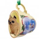 STCD46A Brussels Griffon, Red Sleigh Ride Holiday Tea Cup Ornament