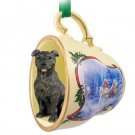 STCD48 Staffordshire Bull Terrier, Brindle  Sleigh Ride Holiday Tea Cup Ornament