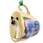 STCD55B Akita, Fawn Sleigh Ride Holiday Tea Cup Ornament