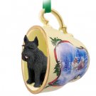 STCD58B Schnauzer, Giant, Black Sleigh Ride Holiday Tea Cup Ornament