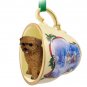 STCD64 Norfolk Terrier Sleigh Ride Holiday Tea Cup Ornament